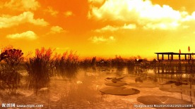 洪湖水浪打浪夕阳