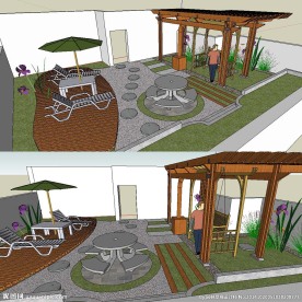 休闲屋顶花园草图大师