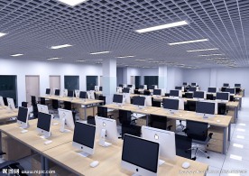 开放式办公区域效果图