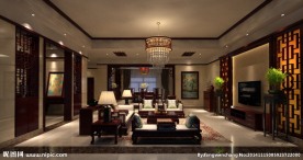 中式客厅效果图