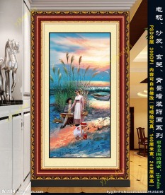 海边风情油画（巨幅高清）