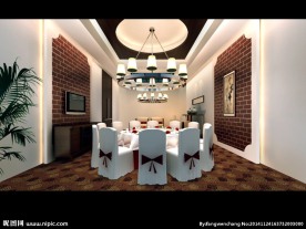 餐厅包间效果图