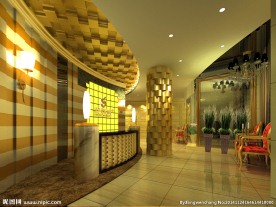 夜总会前台效果图