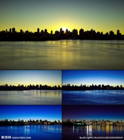 城市天际线延时摄影