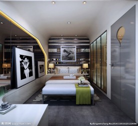 单身公寓高级卧室效果图