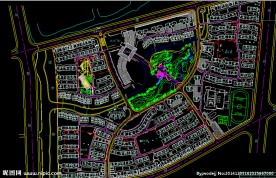 规划绿化景观功能布置总平面图