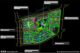 小区规划总平图绿化苗木植物配置