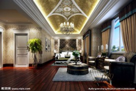 别墅客厅效果图