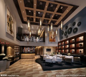 酒店自助餐区效果图