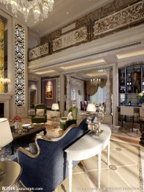 别墅客厅效果图