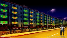 楼体亮化 夜晚 亮化 泛光灯