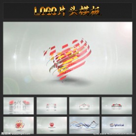 个性条纹LOGO片头模板