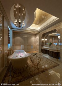 欧式洗手间效果图