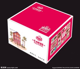 蛋糕盒（展开图0