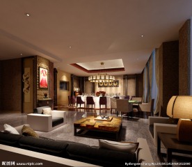 中式包间餐厅效果图