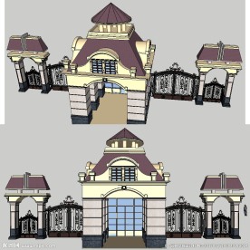 法式风格大门SU模型