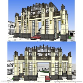 古典欧式草图大师大门模型