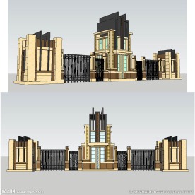 古典欧式草图大师大门SU模型