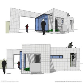 工厂大门草图SU建筑模型