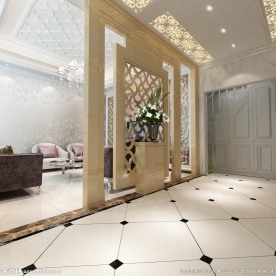 别墅欧式走廊玄关效果图