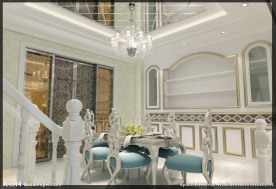 欧式餐厅酒柜效果图