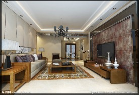 现代中式客厅餐厅