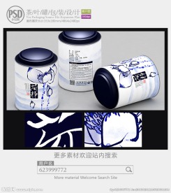 中国风茶罐子包装设计展开图