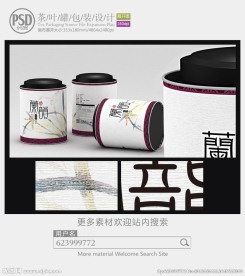 中国风茶罐子包装设计展开图