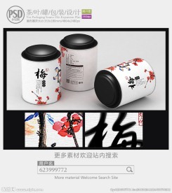 古典茶叶罐子包装设计展开图