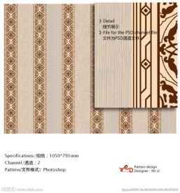 欧式花纹 墙纸布艺 通道分色