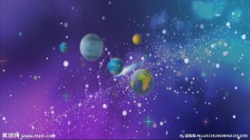 星球银河系地球行星LED背景