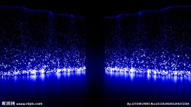 蓝色粒子瀑布
