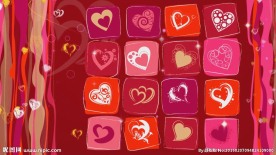 梦幻心型线条蝴蝶光晕LED背景