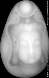 观音把件灰度图