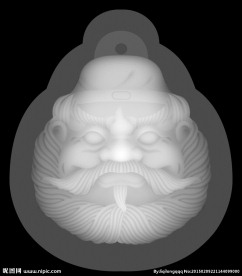 钟馗挂件灰度图