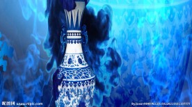 水墨通用青花瓷
