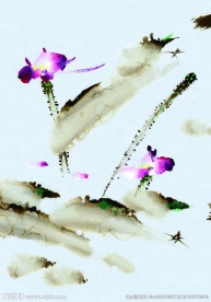 水墨花