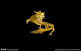 金色龙飞舞抠像素材