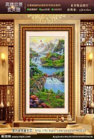 聚宝盆玄关招财风水画