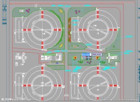 污水处理厂绿化施工图