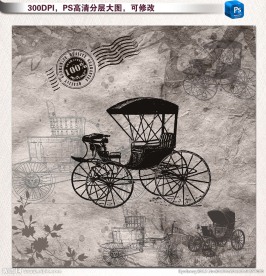 复古素描画图片