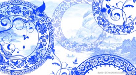 墙画-青花瓷系列