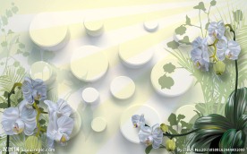 君子兰立体壁画