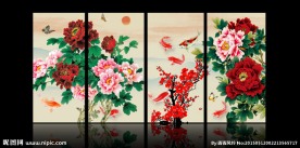 四条屏 屏风