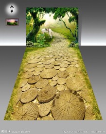 3D立体画 3D地贴 3D展