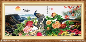 孔雀牡丹图