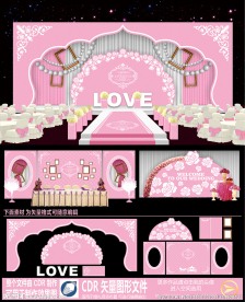 主题婚礼 粉色欧式婚礼设计