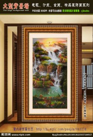 玄关聚宝盆风水画