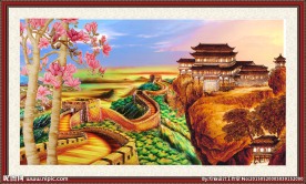 万里长城 玉兰花