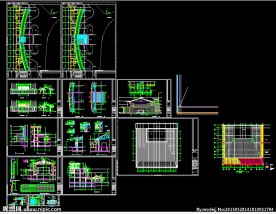 入口详图平面立面剖面大样